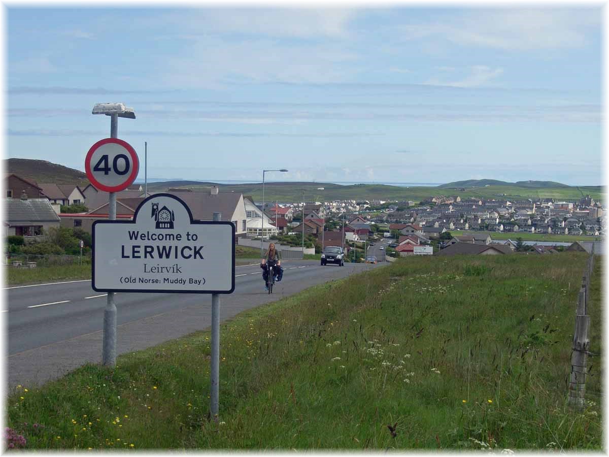 Nordseeküstenradweg, North Sea Cycle Route, Schottland, Shetlands, Hauptort Lerwick