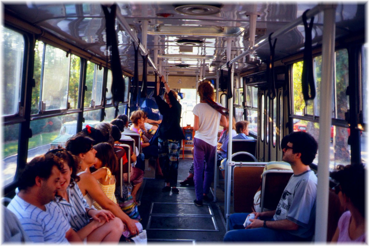 Busfahrt durch Athen
