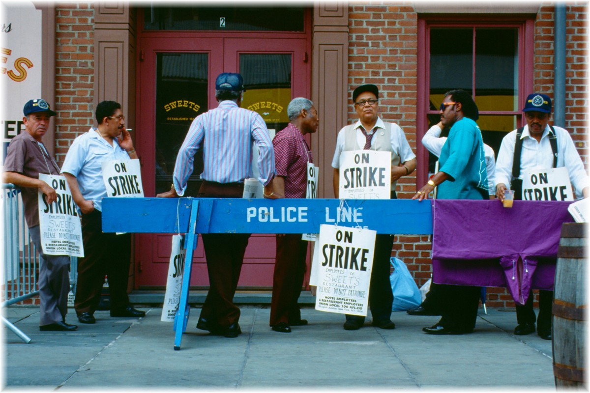USA, New York City, On strike