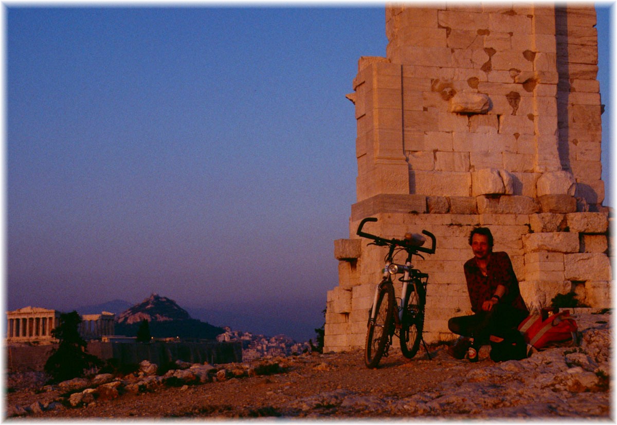 Griechenland, Athen, Abendstimmung auf dem Filopappou-Hügel