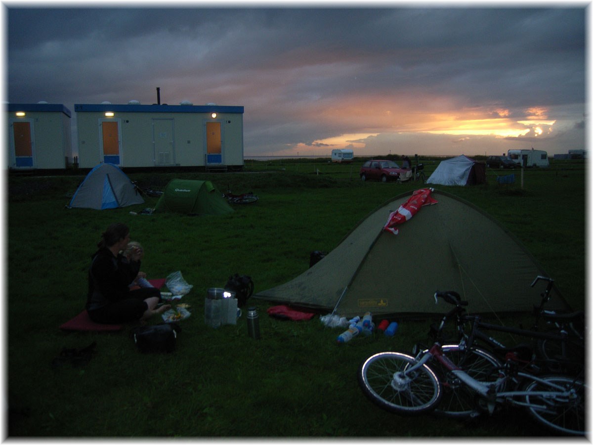 Nordseeküstenradweg, North Sea Cycle Route, Deutschland, Campingplatz von Wremen